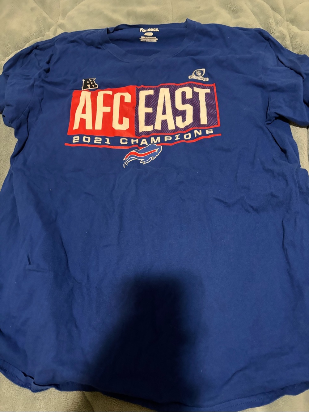 Fanatics Blue Buffalo Bills AFC East 2021 Champions Short Sleeve Tee